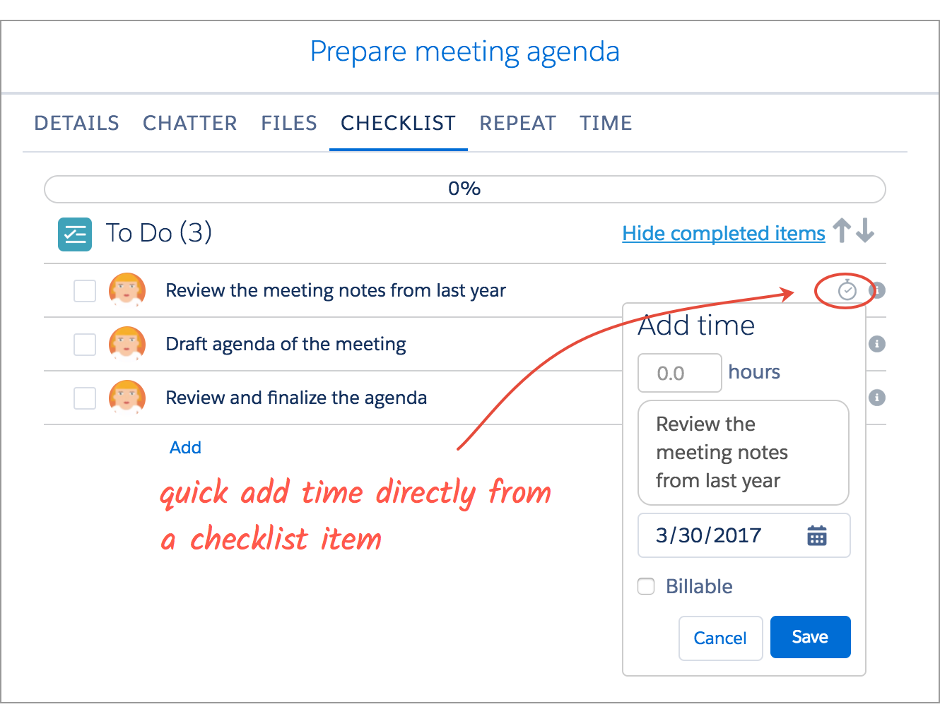 worksheet Add Time add time entries taskray checklist item png